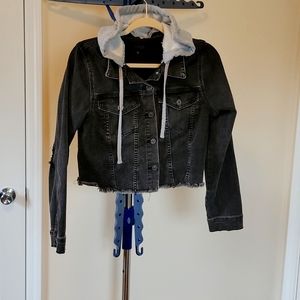 Risen, L, black denim jacket